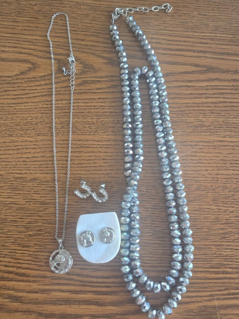 Silver-Tone Hematite Bead Necklace - Women's Layered Jewelry